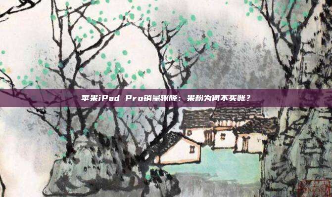 蘋果iPad Pro銷量驟降：果粉為何不買賬？