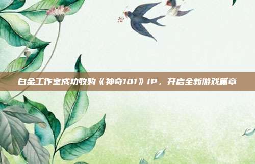 白金工作室成功收購《神奇101》IP，開啟全新游戲篇章